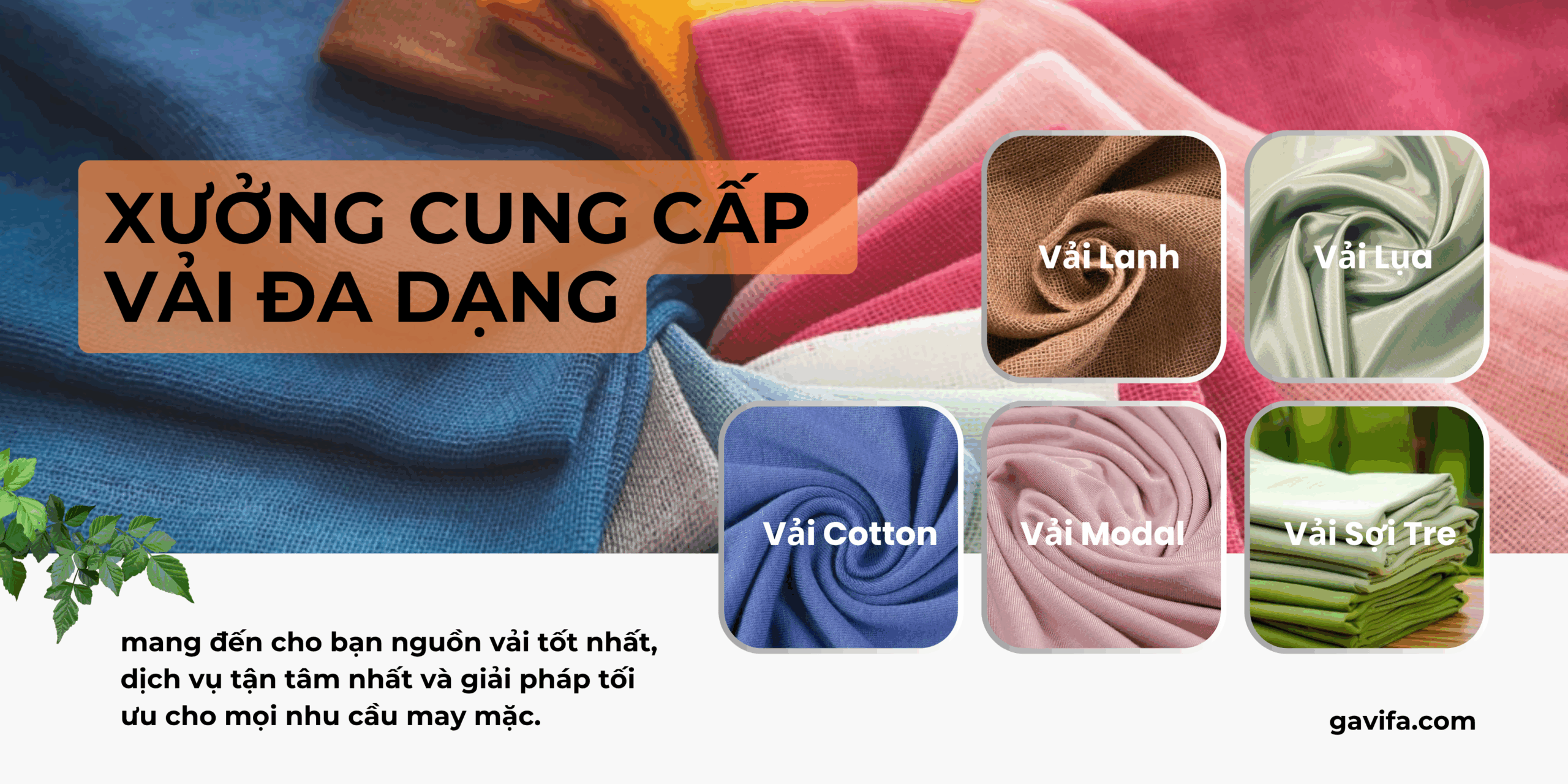 nhà cung cấp vải kate đa dạng màu cho xưởng may