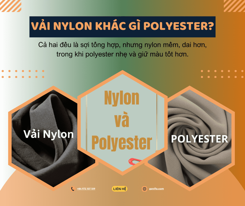 phân biệt vải nylon và polyester spandex